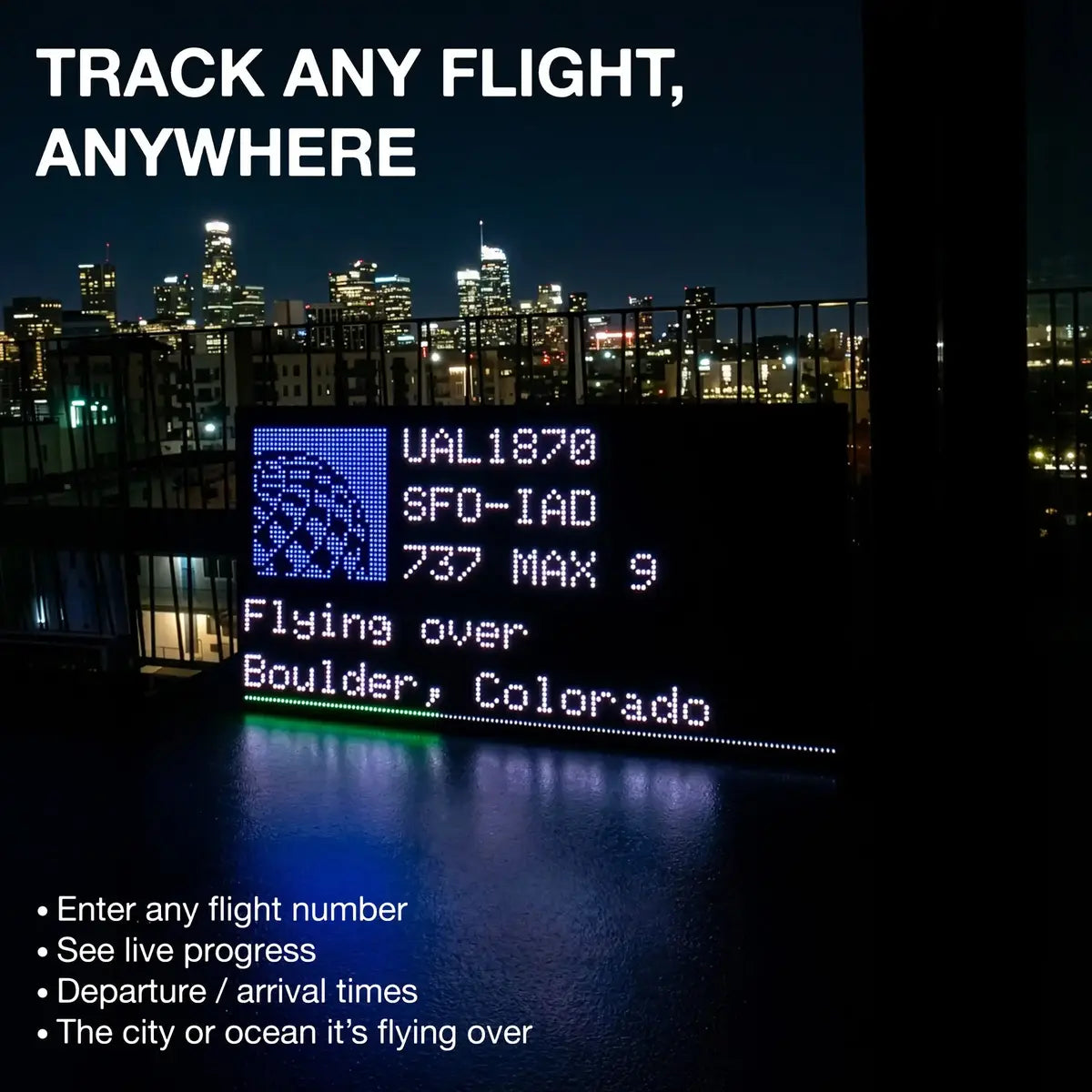 FlightWall - Mini Flight Tracking LED Display
