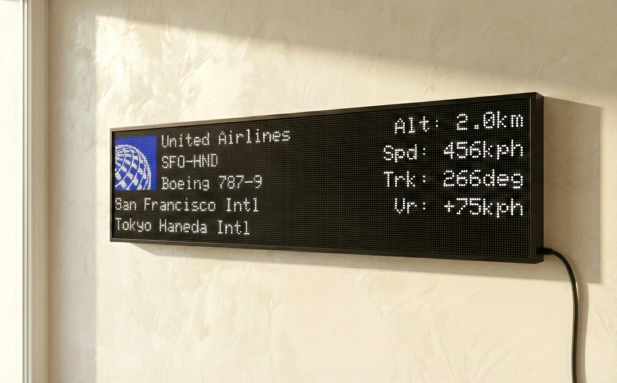 Flight Display Stand FlightWall - Widescreen Flight Tracking LED Display – TheFlightWall