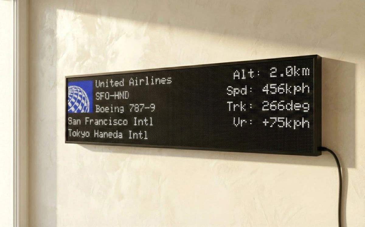 FlightWall – Widescreen-Flugverfolgungs-LED-Anzeige