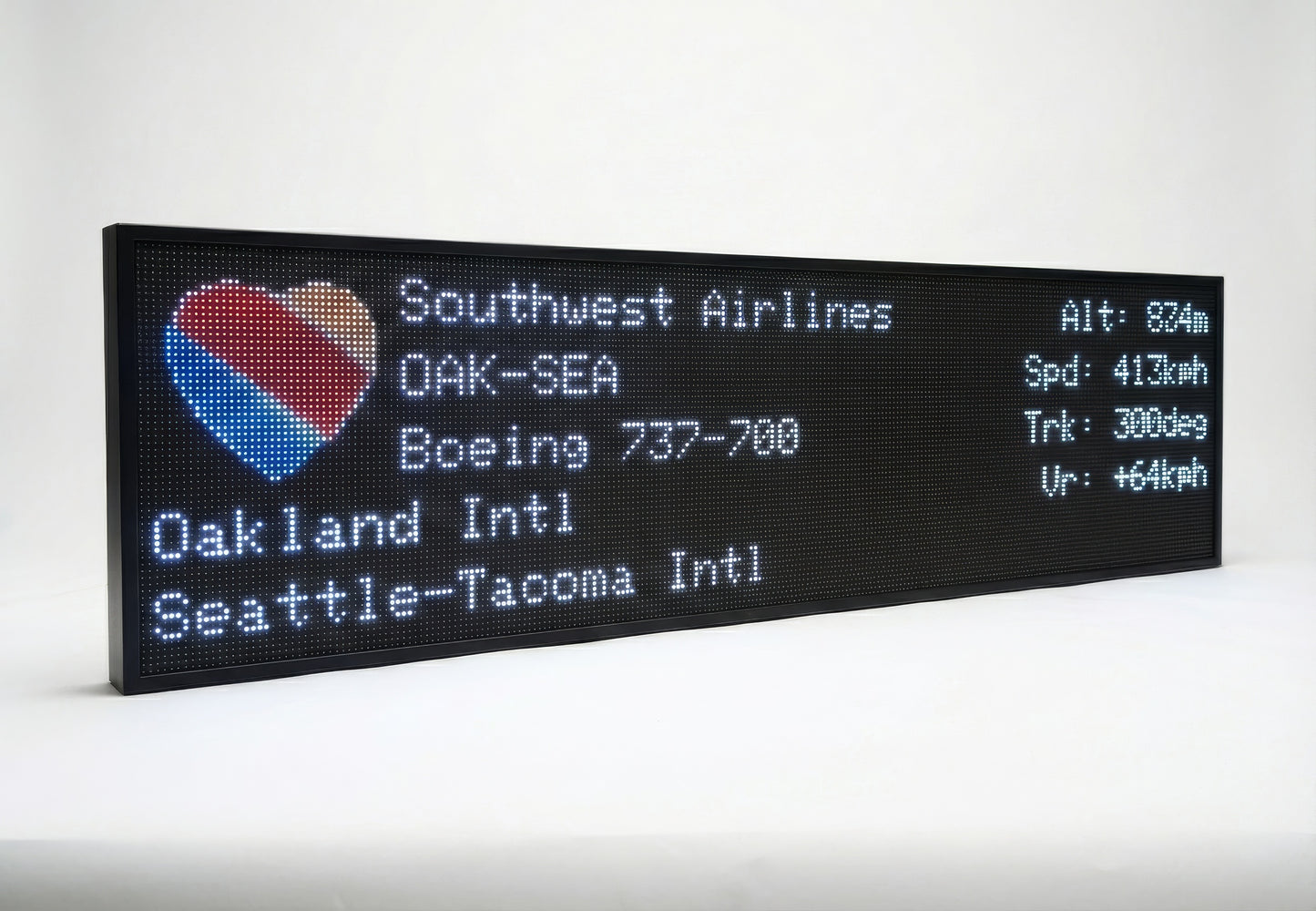 FlightWall - Widescreen Flight Tracking LED Display