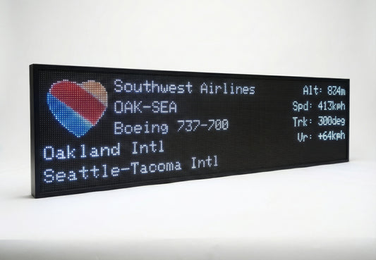 FlightWall - Widescreen Flight Tracking LED Display